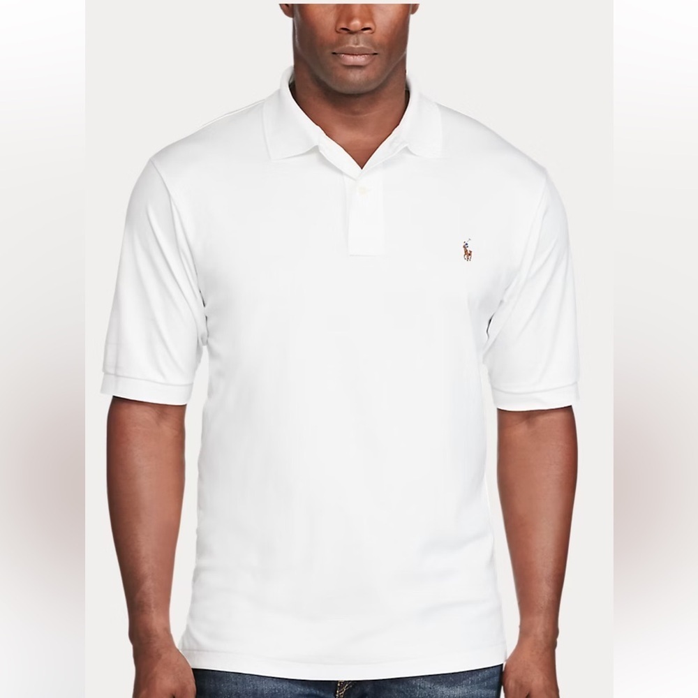 Ralph Lauren polo shirt soft cotton short sleeve embroidered logo slim fit - Picture 1 of 6